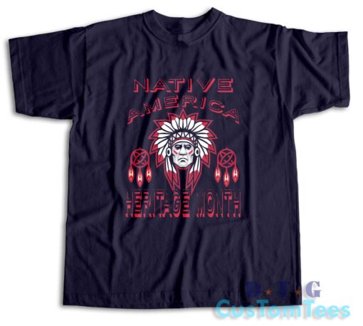 Native American Heritage Month T-Shirt Color Navy