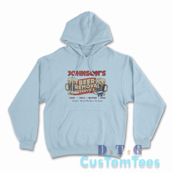 Beer Removal Service Hoodie Color Light Blue