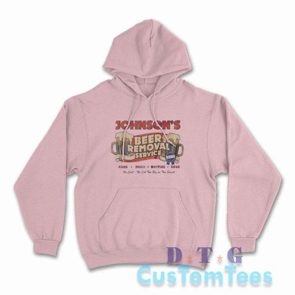 Beer Removal Service Hoodie Color Pink