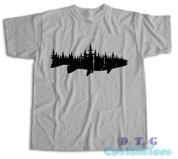 Fish and Forest T-Shirt Color Grey