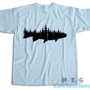 Fish and Forest T-Shirt Color Light Blue
