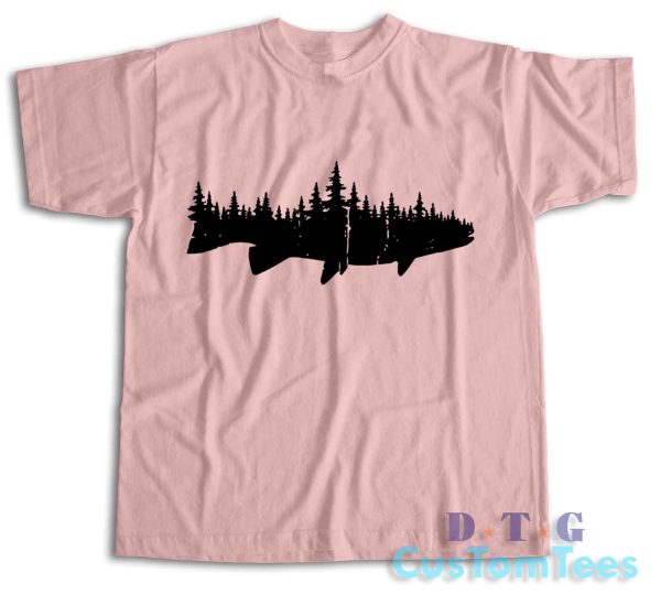 Fish and Forest T-Shirt Color Pink
