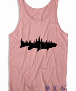 Fish and Forest Tank Top Color Pink