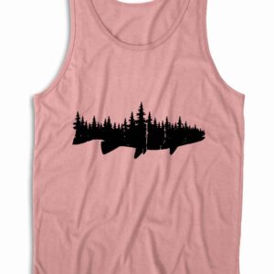 Fish and Forest Tank Top Color Pink