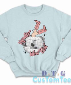 Howdy New Year Sweatshirt Color Light Blue