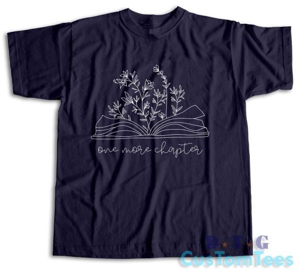 One More Chapter Book T-Shirt Color Navy