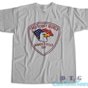 1993 Scout World Armed Forces Day T-Shirt Color Grey