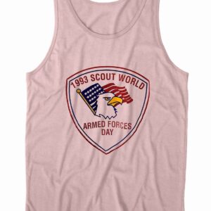 1993 Scout World Armed Forces Day Tank Top Color Pink