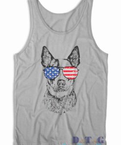 Australian Cattle Dog Fourth of July Tank Top