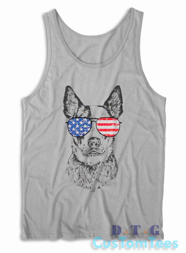 Australian Cattle Dog Fourth of July Tank Top