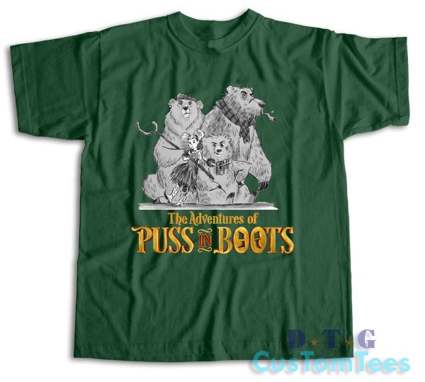 Puss in Boots The Last Wish T-Shirt Color Dark Green