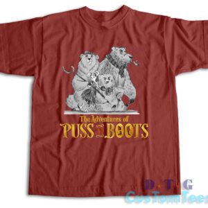 Puss in Boots The Last Wish T-Shirt Color Red