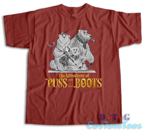 Puss in Boots The Last Wish T-Shirt Color Red