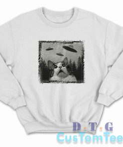 Cat and UFO Sweatshirt
