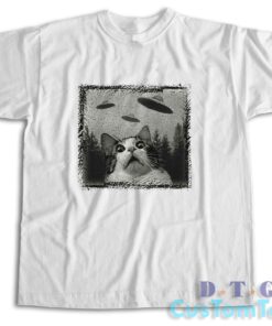 Cat and UFO T-Shirt