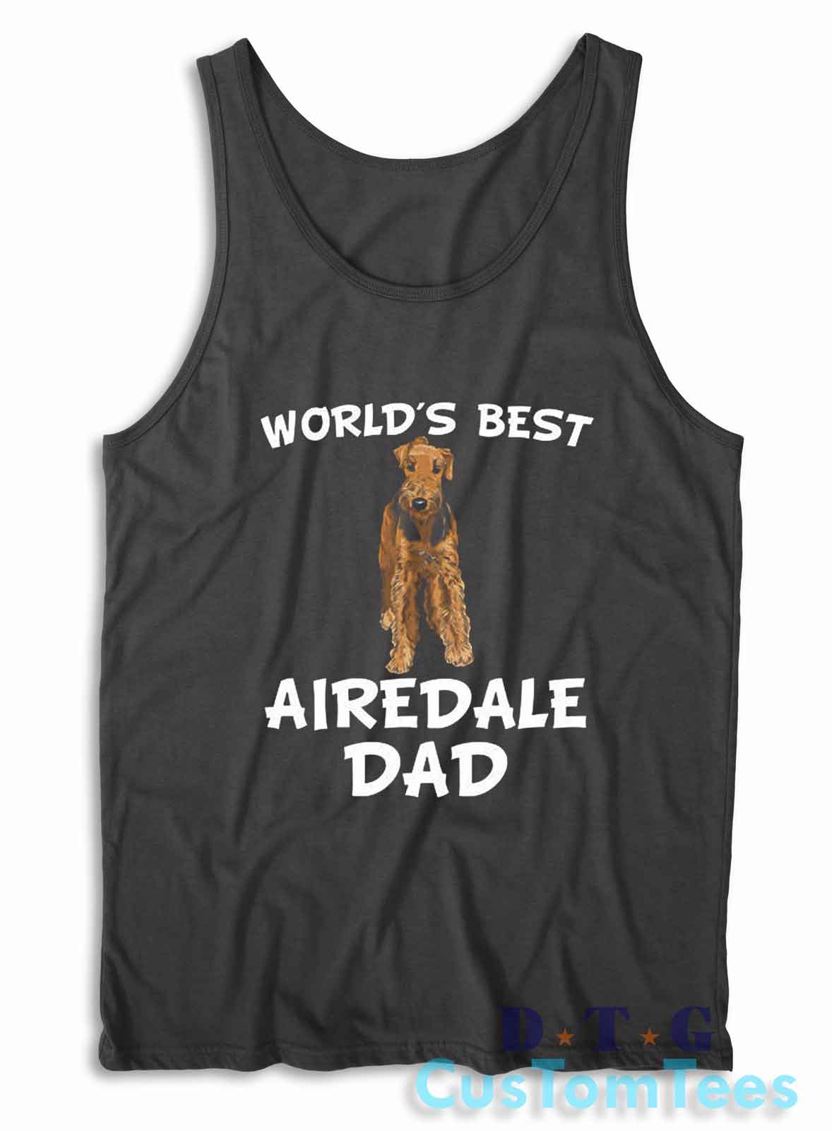 World's Best Airedale Dad Tank Top